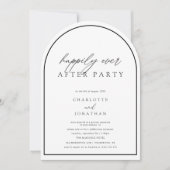 パーティーの駆け落ちミニマル後の楽し結婚さ 招待状 (正面)