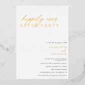 パーティーの駆け落ちモダン後の楽し結婚さ 箔招待状 (正面)