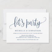 パーティーの駆け落ち結婚お祝いを侵略しよう 招待状 (正面)