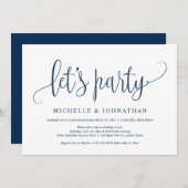 パーティーの駆け落ち結婚お祝いを侵略しよう 招待状 (正面/裏面)