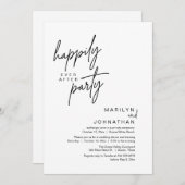パーティーの駆け落ち結婚夕食の後で幸せに 招待状 (正面/裏面)