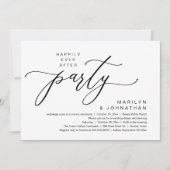 パーティーの駆け落ち結婚夕食の後で幸せに 招待状 (正面)
