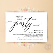 パーティーの駆け落ち結婚夕食の後で幸せに 招待状