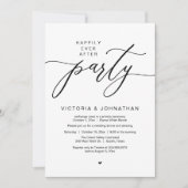 パーティーの駆け落ち結婚夕食の後で幸せに 招待状 (正面)