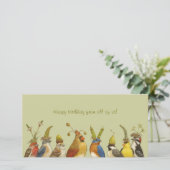 パーティーの鳥のハッピーバースデーのすべての私たちのカード (スタンド正面)