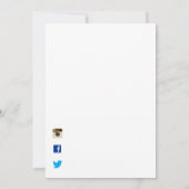 パーティーのDJ招待状（ソーシャルメディアアイコン付き） 招待状 (裏面)