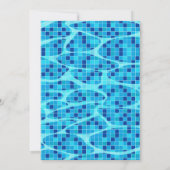 パーティーのtemのプール映画ドライブ 招待状 (裏面)