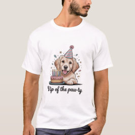 「パーティーのVIP」犬の誕生日 Tシャツ