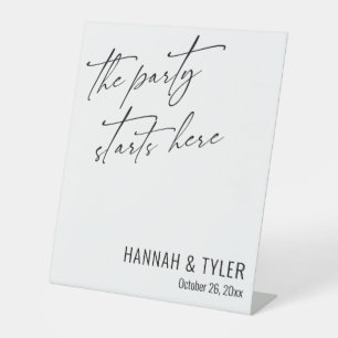 パーティーはここからシンプル始まエレガントるシンプル 台座サイン