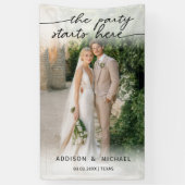 パーティーはここから始まる！ フォトウェディングバナー 横断幕 (縦)