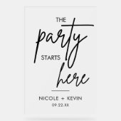 パーティーはここ結婚で始まる アクリルサイン (正面)