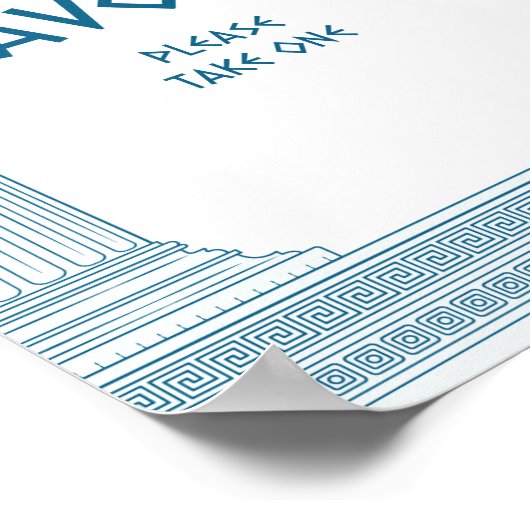 パーティーはギリシャのトガパーティー装飾の署名を好む ポスター (角)