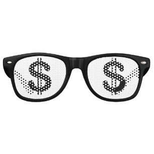 パーティーはドル記号を影で覆います レトロサングラス