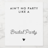 パーティーはブライダルパーティだ ワインラベル (シングルラベル)