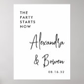 パーティーは今結婚始まる |黒と白 ポスター (正面)