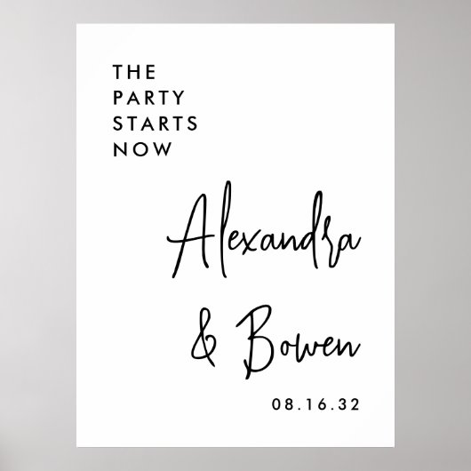 パーティーは今結婚始まる |黒と白 ポスター (正面)