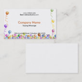 パーティーは名刺を風船のようにふくらませます 名刺 (正面/裏面)