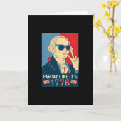 パーティーは愛国者のような7月4日 カード (黄色い花)