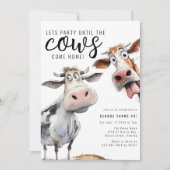 パーティーは牛の家ま来で | 誕生日パーティー 招待状 (正面)