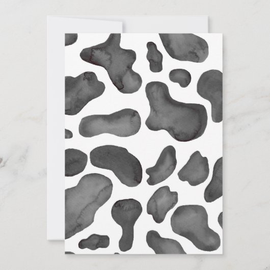 パーティーは牛の家ま来で | 誕生日パーティー 招待状 (裏面)