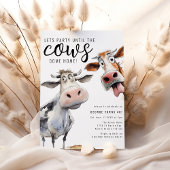 パーティーは牛の家ま来で | 誕生日パーティー 招待状
