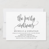 パーティーは続く、結婚の駆け落ちお祝い 招待状 (正面)