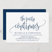 パーティーは続く、結婚の駆け落ちお祝い 招待状 (正面/裏面)