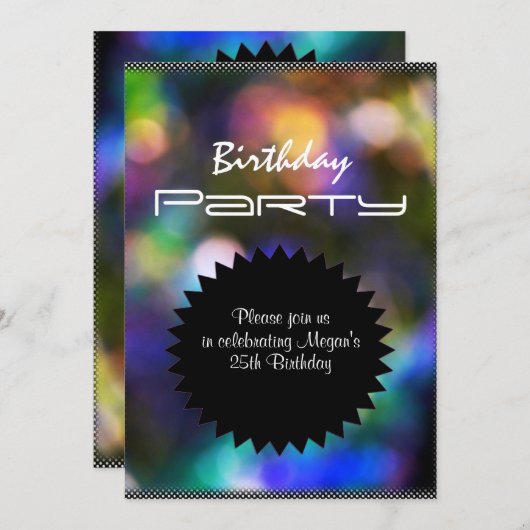 パーティーは誕生日のパーティの招待状をつけます 招待状 (正面/裏面)