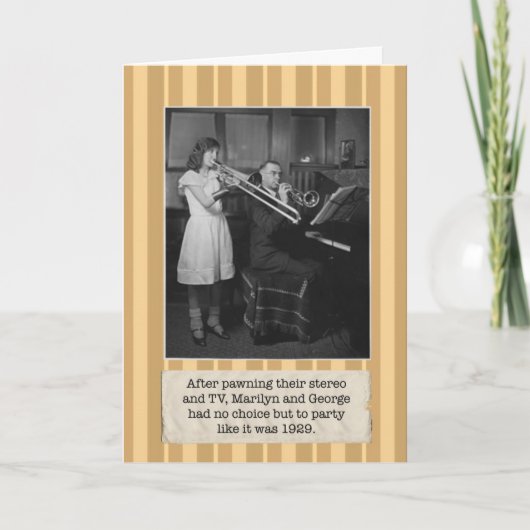 パーティーは1929年の誕生日カード カード (正面)