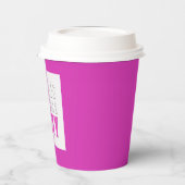 パーティーは2色のピンクの白 紙コップ (左)