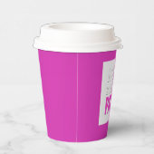 パーティーは2色のピンクの白 紙コップ (右)