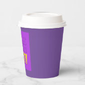 パーティーは2色の紫の黄色の紙カップ 紙コップ (左)