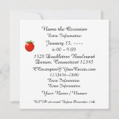 パーティーへの招待状（食事持ち寄り） 招待状 (裏面)