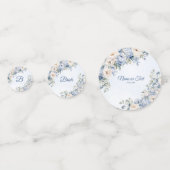 パーティーほこりっぽい青い水色のアイボリー花離れの花 コンフェッティ (正面)