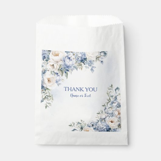 パーティーほこりっぽい青い水色のアイボリー花離れの花 フェイバーバッグ (正面)