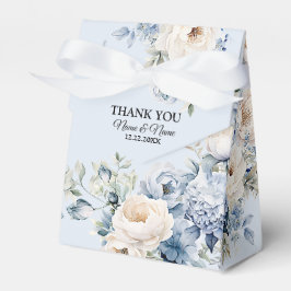 パーティーほこりっぽい青い水色のアイボリー花離れの花 フェイバーボックス