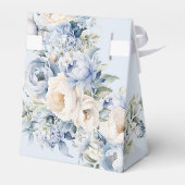 パーティーほこりっぽい青い水色のアイボリー花離れの花 フェイバーボックス (裏面サイド)