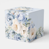 パーティーほこりっぽい青い水色のアイボリー花離れの花 フェイバーボックス (裏面サイド)