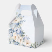 パーティーほこりっぽい青い水色のアイボリー花離れの花 フェイバーボックス (裏面サイド)