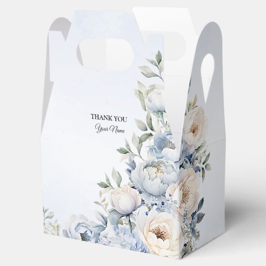 パーティーほこりっぽい青い水色のアイボリー花離れの花 フェイバーボックス (オープン)