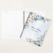 パーティーほこりっぽい青い水色のアイボリー花離れの花 プランナー手帳 (ディスプレー)