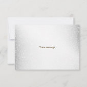 パーティーほこりっぽい青い水色の花シルバーエレガント サンキューカード (裏面)