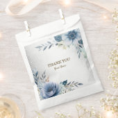 パーティーほこりっぽい青い水色の花シルバーエレガント フェイバーバッグ (クリップ留めされた状態)