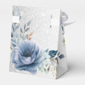 パーティーほこりっぽい青い水色の花シルバーエレガント フェイバーボックス (裏面サイド)