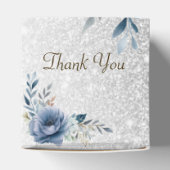 パーティーほこりっぽい青い水色の花シルバーエレガント フェイバーボックス (上部)