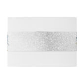 パーティーほこりっぽい青い水色の花シルバーシャイニー 招待状ベリーバンド (裏面例)