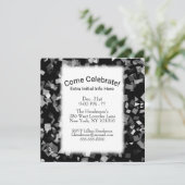 パーティーまたはお祝いの新年の紙吹雪招待状 招待状 (スタンド正面)