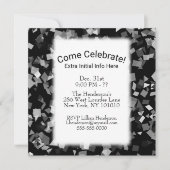 パーティーまたはお祝いの新年の紙吹雪招待状 招待状 (正面)