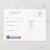 パーティーまたは結婚式のRSVPポストカード – Calla Lilies インビテーションポストカード (裏面)