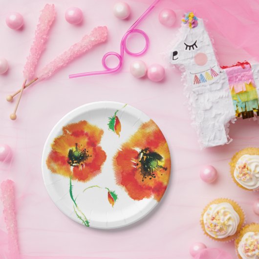 パーティーまたはbbqのためのケシの紙皿 ペーパープレート (パーティー)